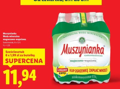 Woda mineralna magnezowo-wapniowa 6 x 1,5 L promocja w Lidl