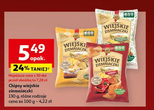 Chipsy masło z solą Lorenz wiejskie ziemniaczki promocja w Auchan