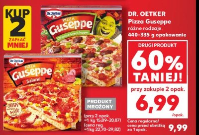 Pizza shrek chorizo & green pepper Dr. oetker guseppe promocja