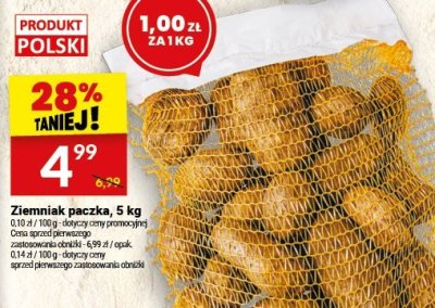 Ziemniak paczka, 5 kg promocja w Twój Market