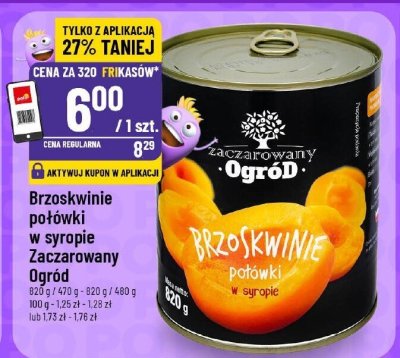 Brzoskwinie potówki w syropie 820g promocja w POLOmarket