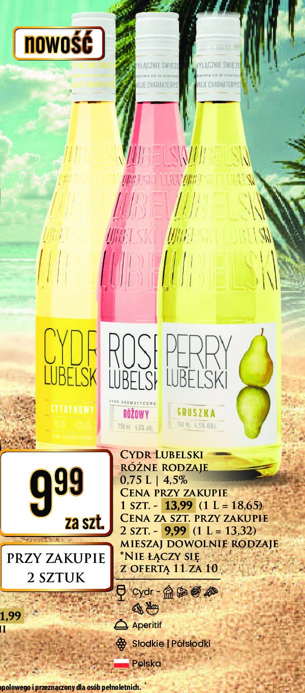 Cydr Cydr lubelski perry promocja w Dino