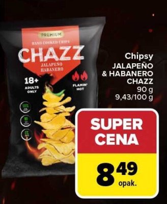 Chipsy JALAPEÑO & HABANERO CHAZZ promocja w Carrefour
