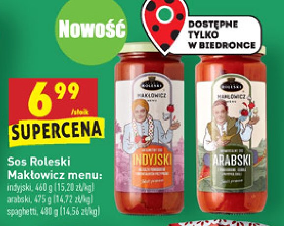 Sos arabski Roleski mak艂owicz menu promocja