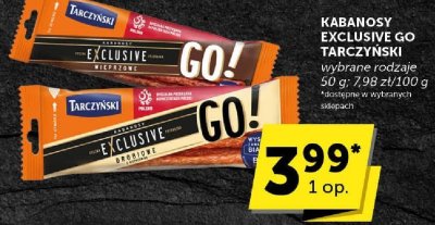 Kabanosy Exclusive GO Tarczyński promocja w Euro Sklep