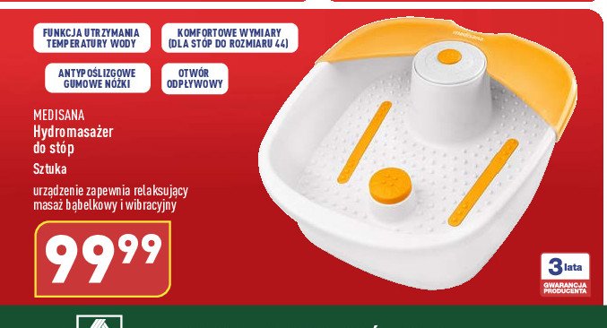 Hydromasa偶er do st贸p Medisana promocja