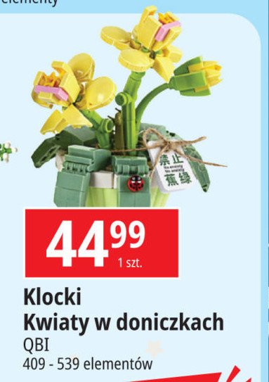 Klocki kwiaty w doniczkach Qbi promocja