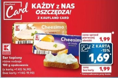 Ser topiony gouda K-classic cheesimo promocja