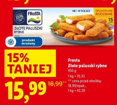 Złote paluszki rybne promocja w Lidl