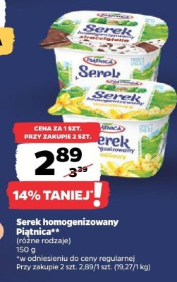 Serek homogenizowany  różne rodzaje promocja w Netto