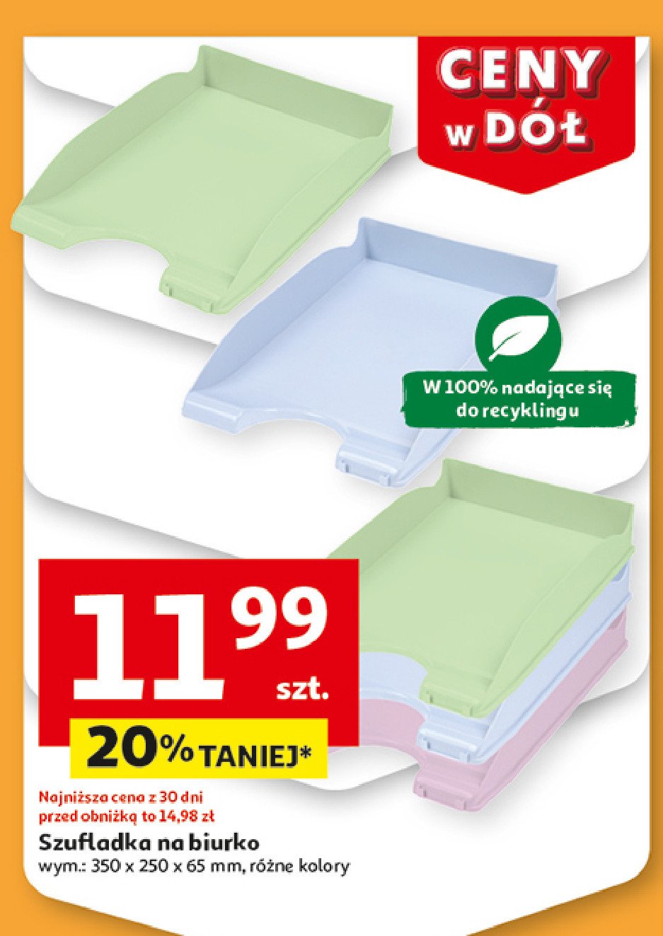 Szufladka na biurko promocja w Auchan