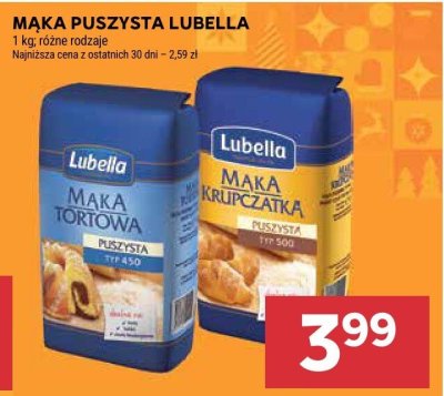Mąka puszysła Lubella, różne rodzaje promocja w Stokrotka
