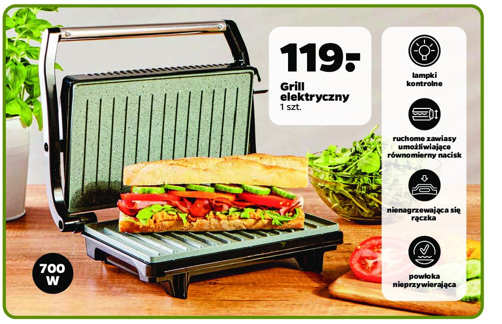Grill elektryczny 700w promocja