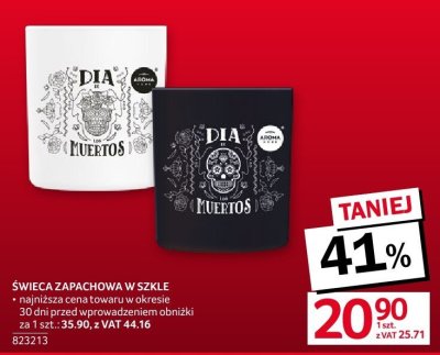 Świeca zapachowa w szkle Día de Muertos promocja w Selgros