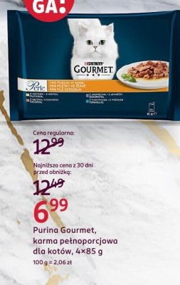 Karma pełnoporcjowa dla kotów, 4×85 g promocja w Rossmann