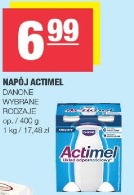 Napój ACTIMEL DANONE wybrane rodzaje promocja w SPAR