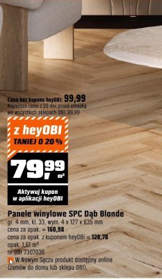 Panele winylowe SPC Dąb Blonde promocja w OBI