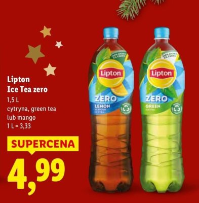 Napój Lipton Ice Tea zero promocja w Lidl
