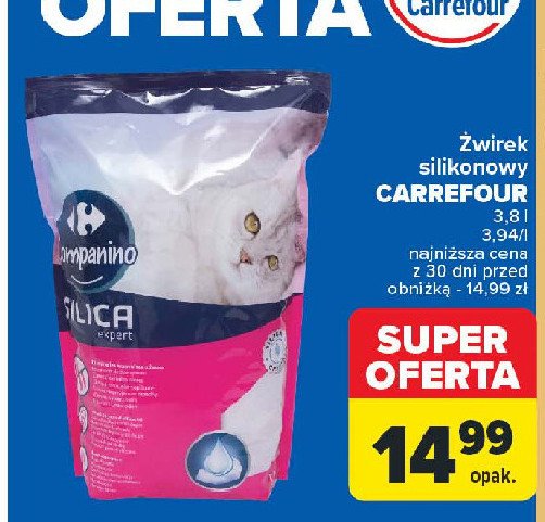 Żwirek silikonowy dla kota Carrefour promocja