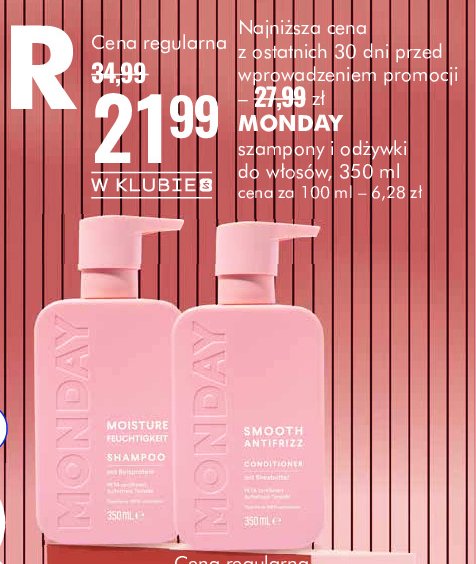 Odżywka do włosów smooth antifrizz Monday haircare promocja