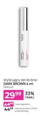 Stylizujący żel do brwi DARK BROWN NM0445 promocja w NEONAIL & NEO MAKE UP