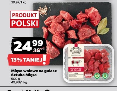 Mięso wołowe na gulasz promocja w Netto