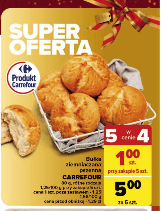 Bułka ziemniaczana pszenna Carrefour promocja