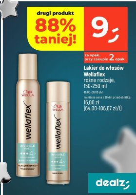 Lakier do włosów Wellaflex różne rodzaje 150-250 ml promocja w Dealz