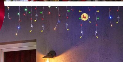 Lampki sople 300 LED promocja w Castorama