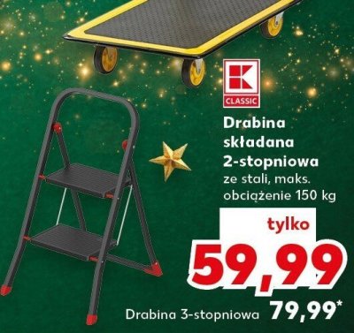 Drabina składana 2-stopniowa CLASSIC ze stali, maks. obciążenie 150 kg promocja w Kaufland