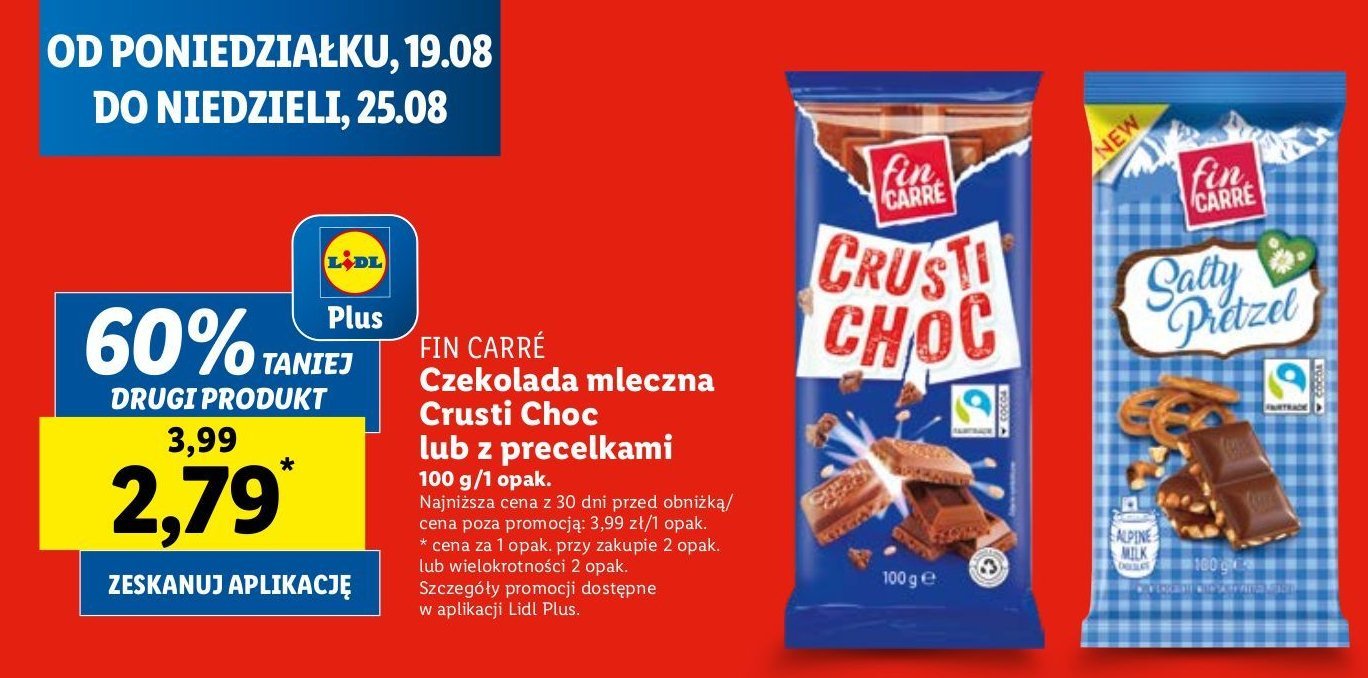 Czekolada crusti choc Fin carre promocja