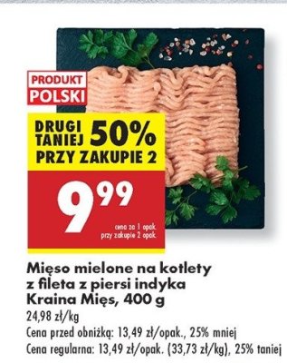 Mięso mielone z piersi indyka Kraina mięs promocja
