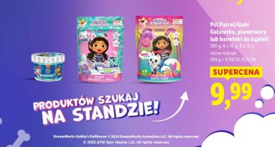 Pianotwory do kąpieli Psi Patrol / Koci Domek Gabi promocja w Lidl