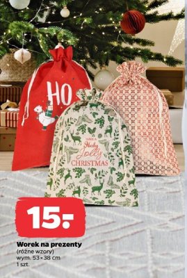 Worek na prezenty, różne wzory promocja w Netto
