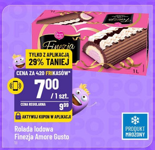 Rolada waniliowo-truskawkowo-czekoladowa Amore gusto promocja