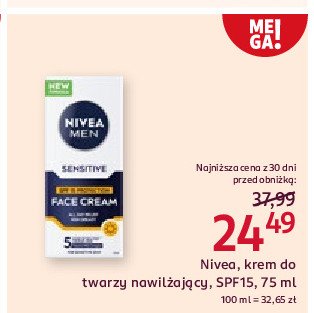 Krem do twarzy ochronny spf15 Nivea men sensitive promocja