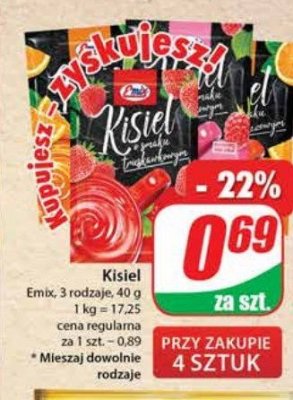 Kisiel malinowy Emix promocja