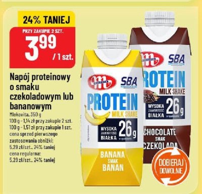 Napój proteinowy o smaku czekoladowym Mlekovita promocja w POLOmarket
