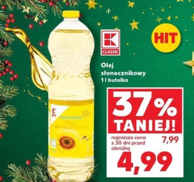 Olej słonecznikowy  1 l promocja w Kaufland