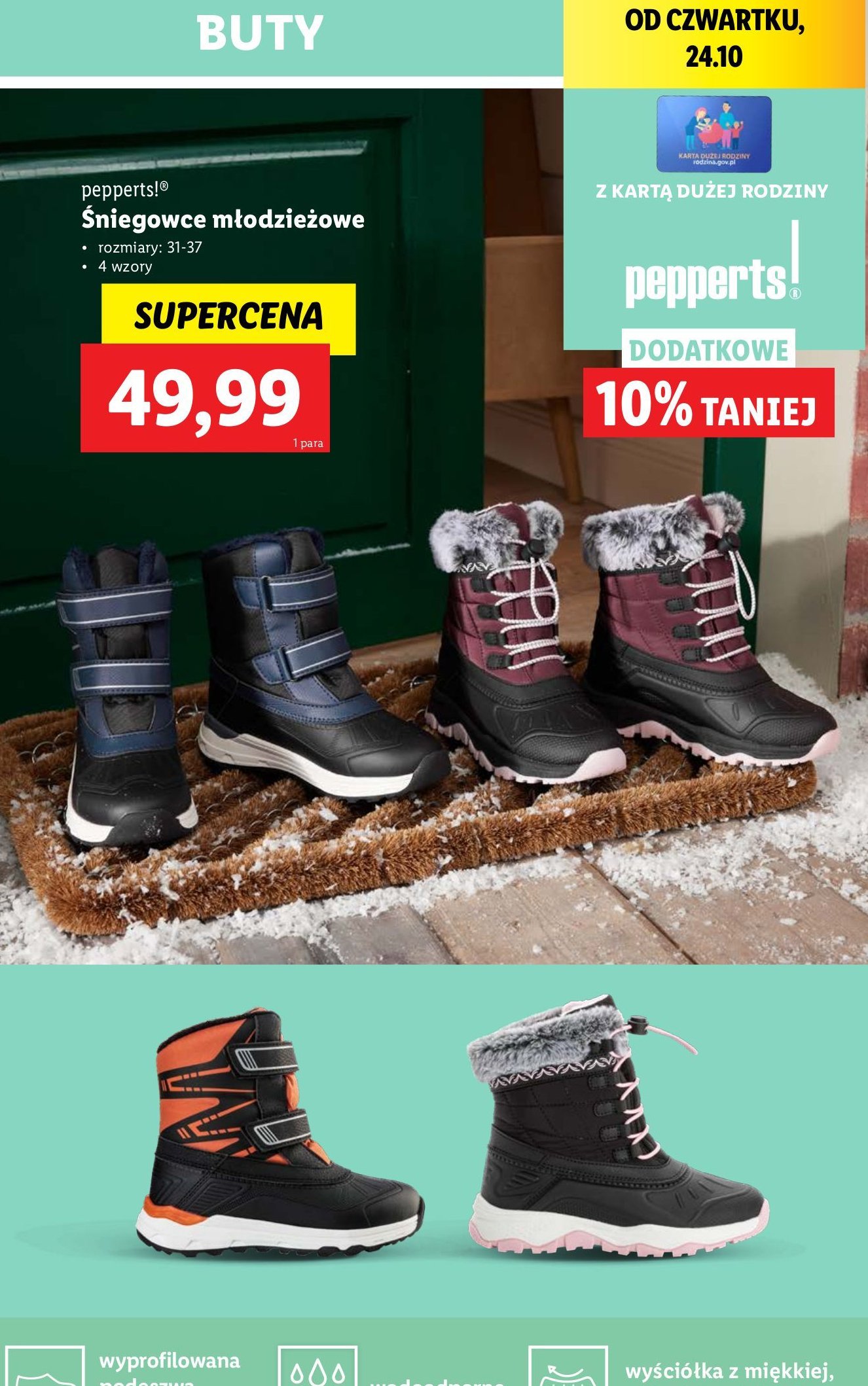 Śniegowce dziecięce 31-37 Pepperts! promocja