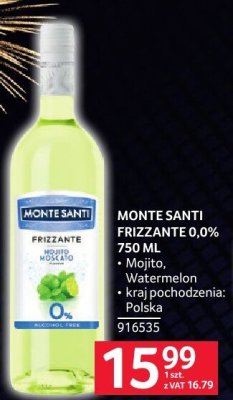 Monte Santi Frizzante 0% 750 ml promocja w Selgros