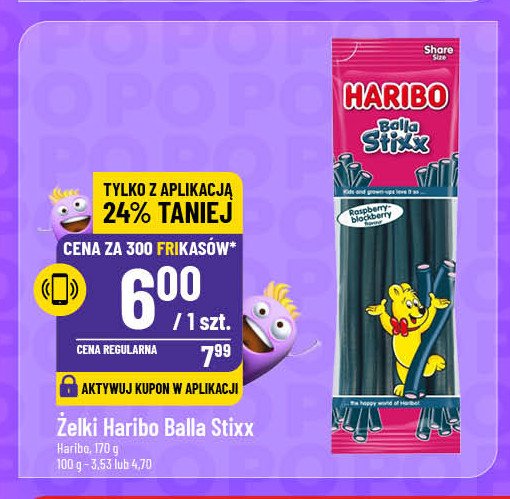 Żelki malinowo-jeżynowe Haribo balla stixx promocja w POLOmarket