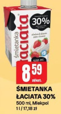 Śmietanka Łaciata 30% Mlekpol promocja w Chorten
