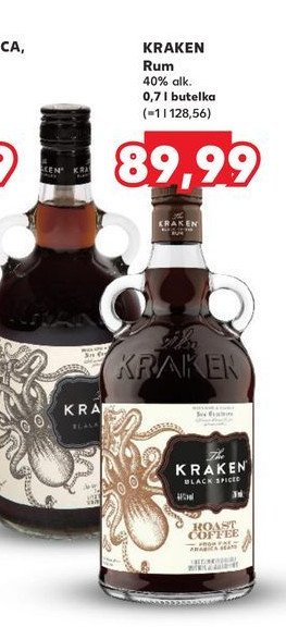 Rum The kraken black spiced promocja w Kaufland