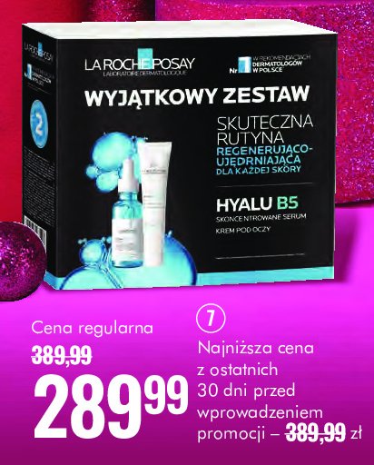 Zestaw w pudełku hyalu b5 serum nawilżające 30 ml + krem pod oczy 15 ml LA ROCHE-POSAY ZESTAW promocja w Super-Pharm