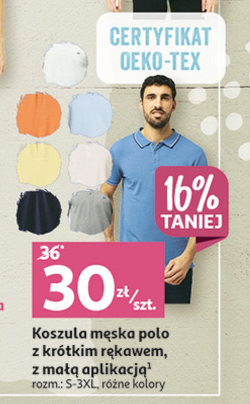 Koszulka polo męska s-3xl Auchan inextenso promocja