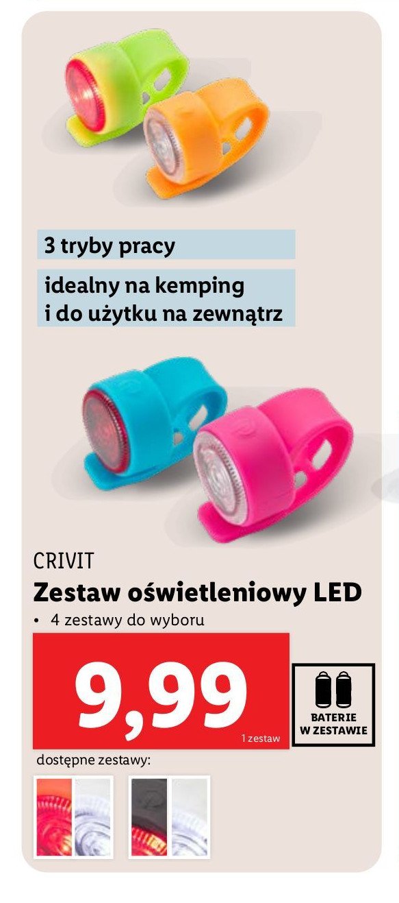 Zestaw oświetleniowy led Crivit promocja