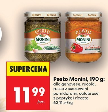 Pesto Monini, calabrese z papryka i ricotta promocja w Biedronka