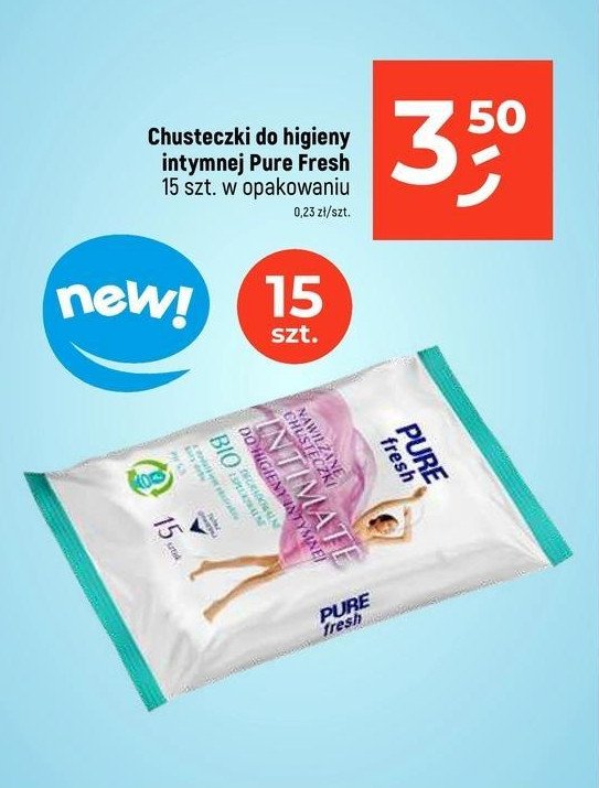 Chusteczki do higieny intymnej nawilżające PURE FRESH promocja