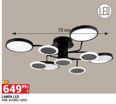 Lampa LED 40W, 40 kWh/1000h promocja w Merkury Market